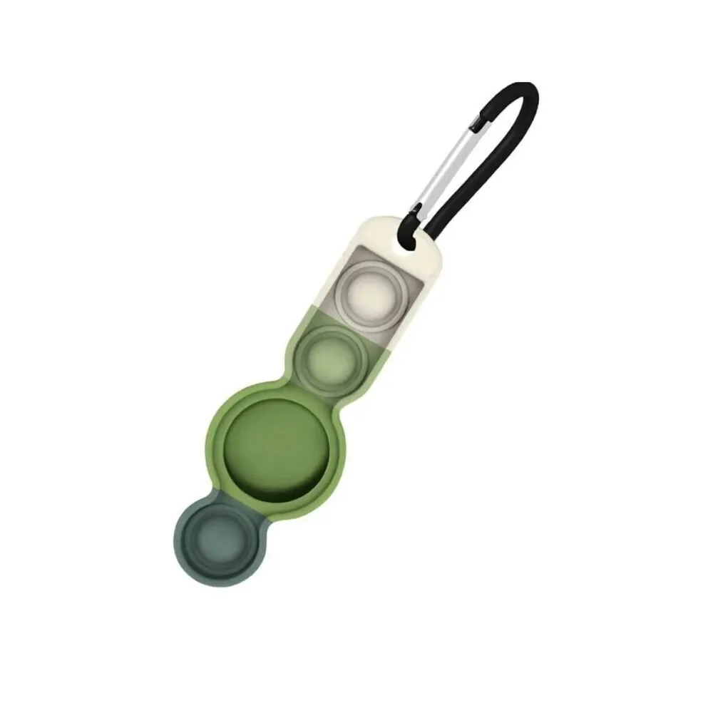 4 Pack Airtag Holder Keychain with Pop Fidget Toy Color Random